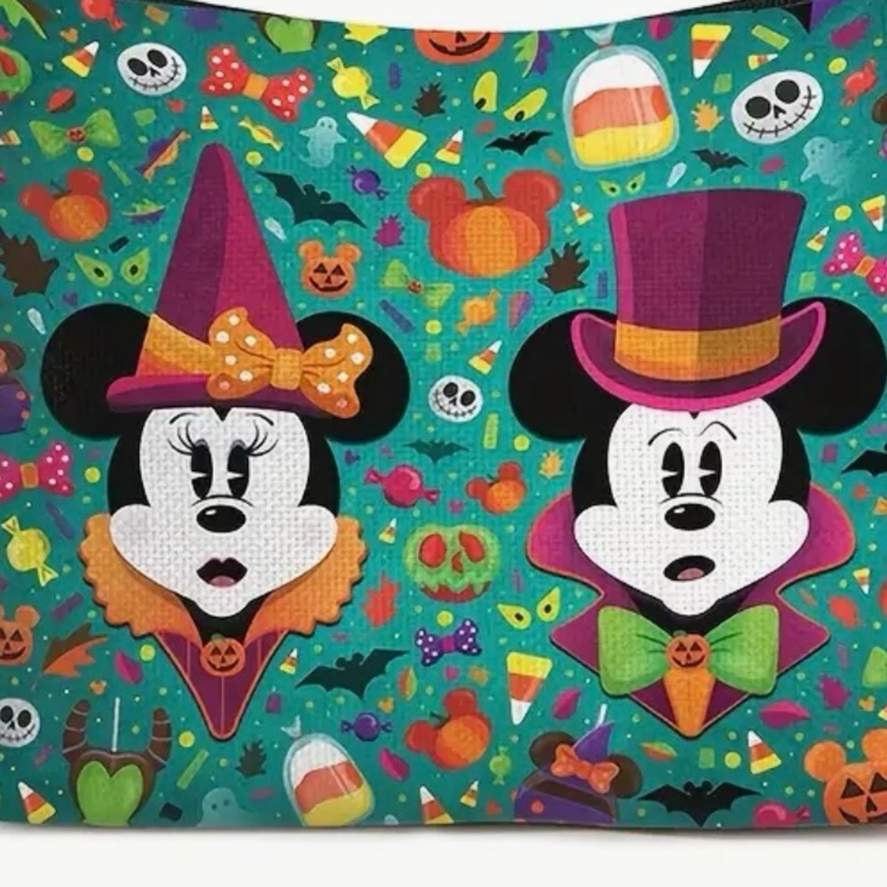 Mickey & Minnie Halloween Canvas Cosmetic Storage Pouch